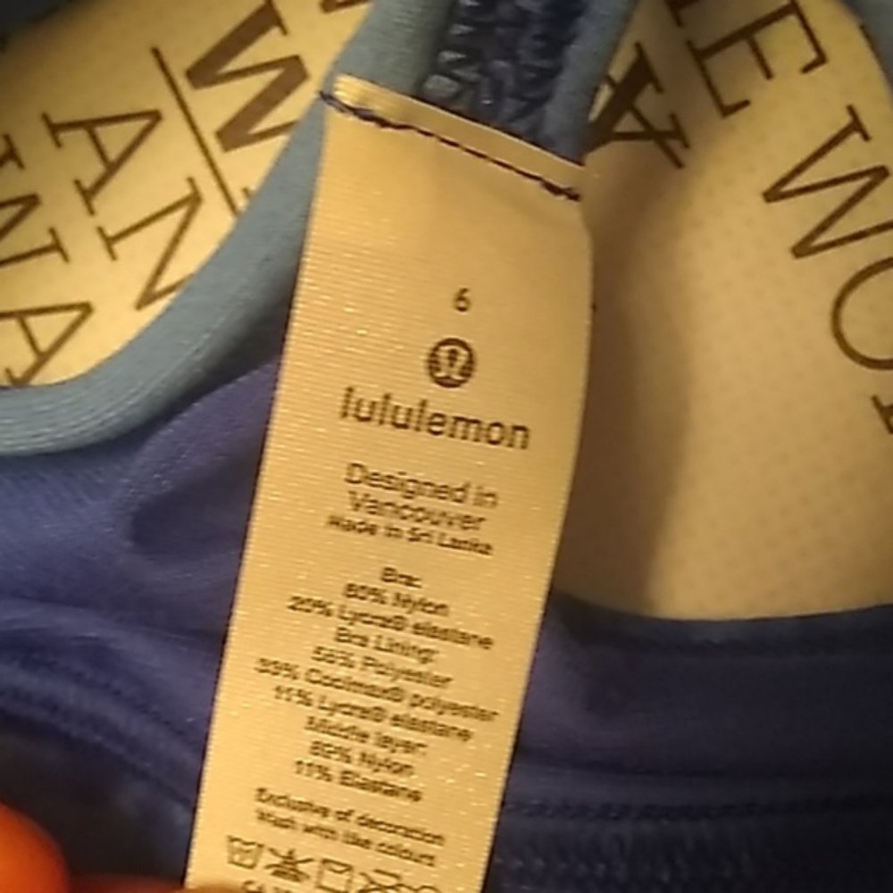 NWT Lululemon Flow Y Bra, Sz 6, GABU - Picture 6 of 6